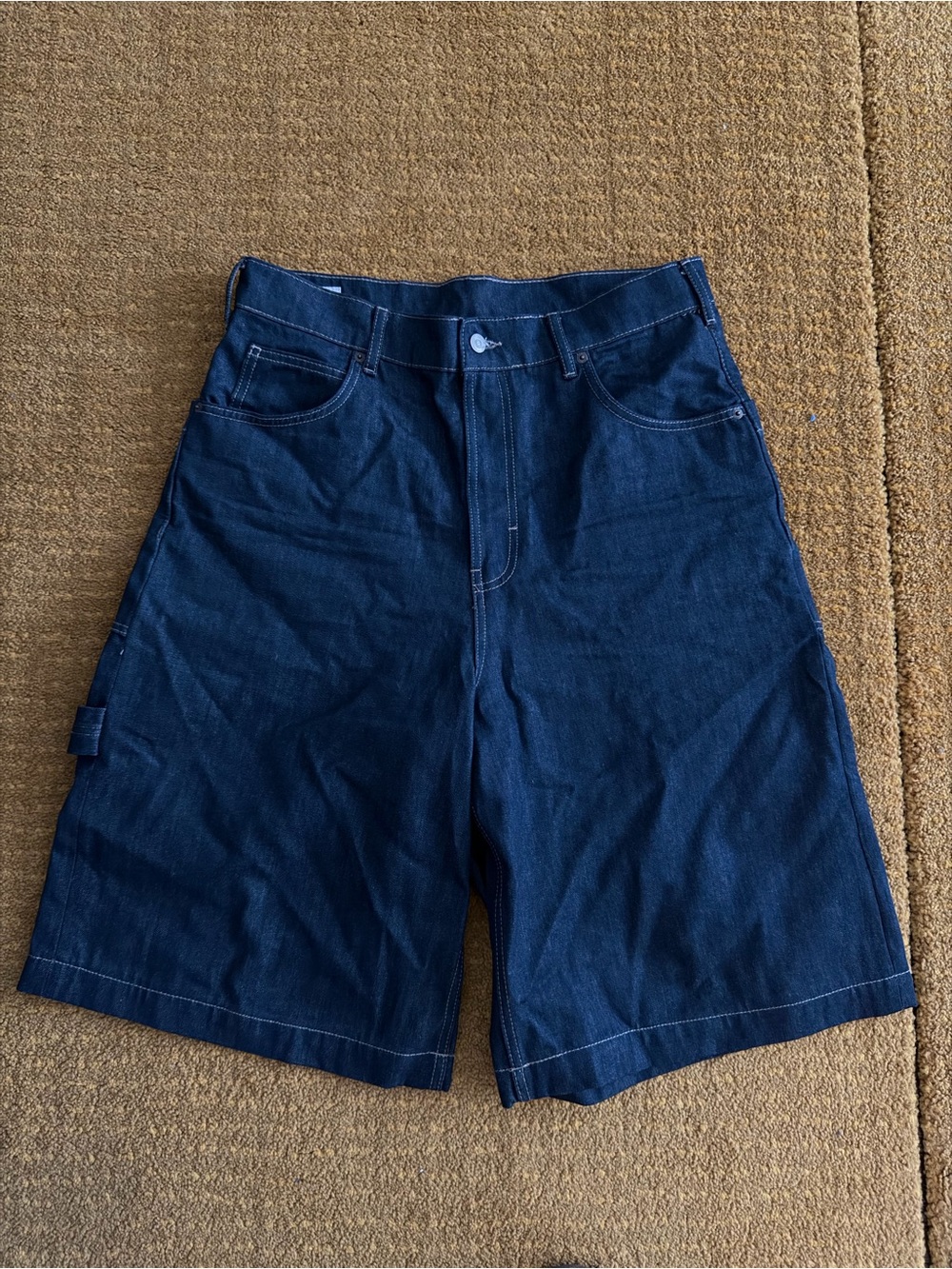 Zara Men's Indigo Carpenter Denim Shorts